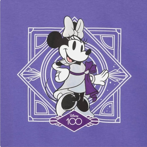 Walt Disney Company 100 Year Celebration T-shirt with Holograph Minnie Mouse 1X - Picture 4 of 7